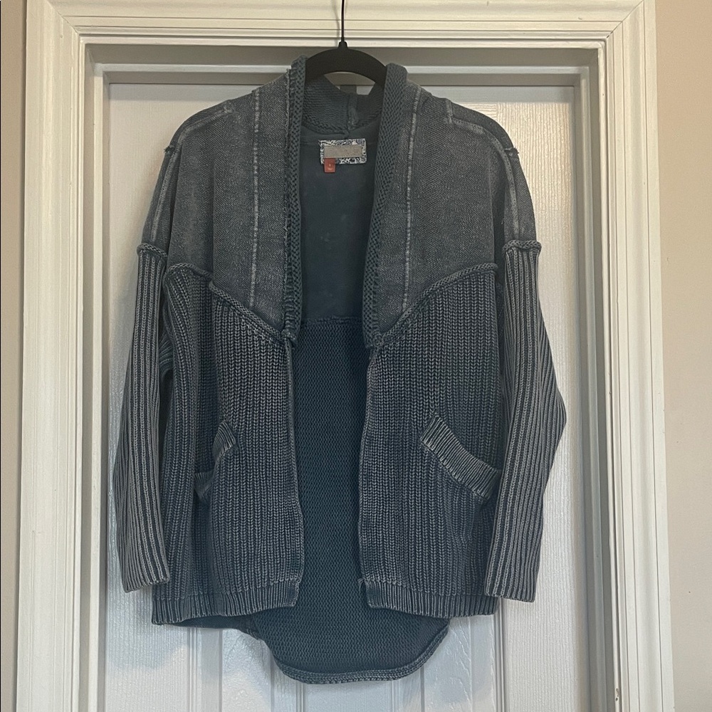 Pilcro blue cardigan